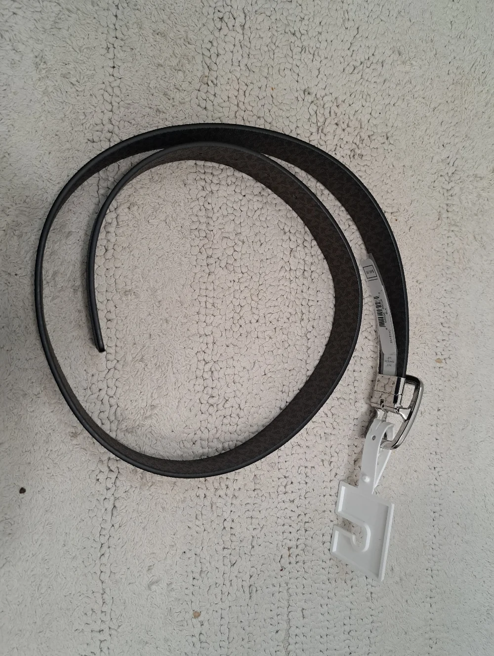 Michael Kors Women 32mm Triple Loop Logo Belt Black Large 551814C Reversible - Picture 4 of 4